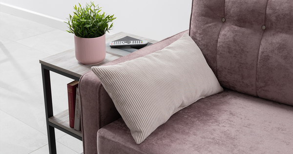 Диван-кровать прямой Арно ТД 567 велюр Лаки 17 пепел розы, Vertical 910 молочно-серый