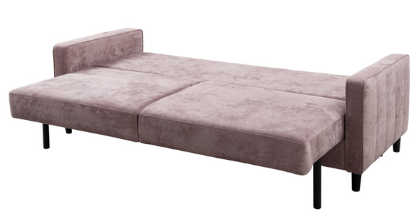 Диван-кровать прямой Арно ТД 567 велюр Лаки 17 пепел розы, Vertical 910 молочно-серый