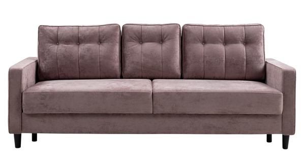 Диван-кровать прямой Арно ТД 567 велюр Лаки 17 пепел розы, Vertical 910 молочно-серый