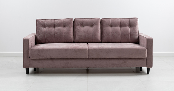 Диван-кровать прямой Арно ТД 567 велюр Лаки 17 пепел розы, Vertical 910 молочно-серый