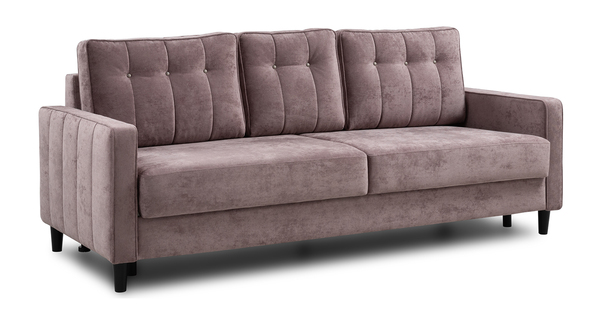 Диван-кровать прямой Арно ТД 567 велюр Лаки 17 пепел розы, Vertical 910 молочно-серый