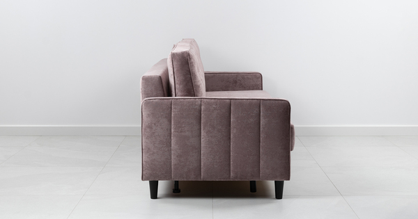 Диван-кровать прямой Арно ТД 567 велюр Лаки 17 пепел розы, Vertical 910 молочно-серый