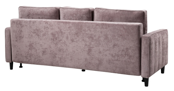 Диван-кровать прямой Арно ТД 567 велюр Лаки 17 пепел розы, Vertical 910 молочно-серый