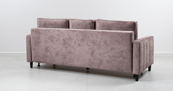 Диван-кровать прямой Арно ТД 567 велюр Лаки 17 пепел розы, Vertical 910 молочно-серый