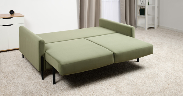 Диван-кровать прямой Барселона ТД 672 велюр Diagonal 694 оливковый