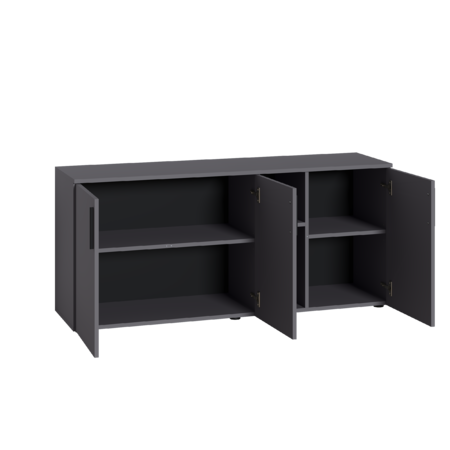 Тумба под ТВ Эйр 16.55 серый графит 0162 РЕ, собирается на любую сторону