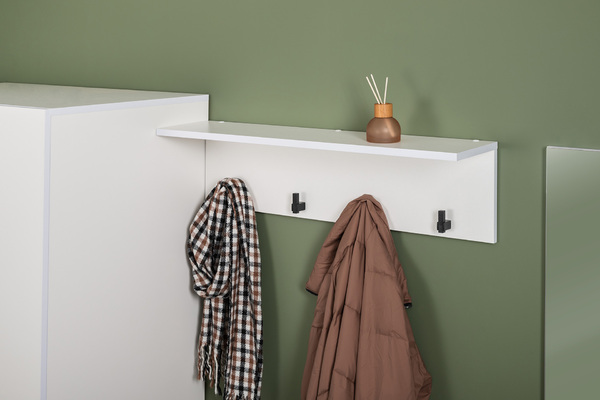 Прихожая Эйр композиция 1 белый PE шагрень, собирается на любую сторону