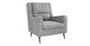 Кресло для отдыха Изабель ТК 735 велюр Романс грей cерый