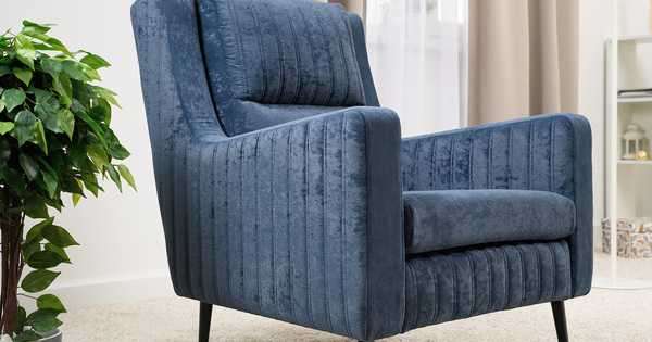 Кресло для отдыха Изабель ТК 739 велюр Романс нейви темно-синий
