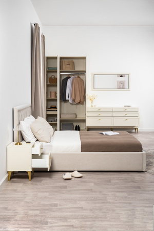 Шкаф двустворчатый Марион 16.340.02 слоновая кость С341 PE, слоновая кость 6898 ПВХ