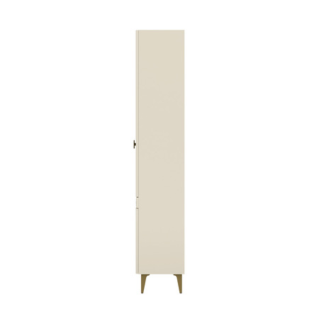 Гостиная Марион композиция 1 слоновая кость С341 PE, слоновая кость 6898 ПВХ, белый PE шагрень (собирается на любую сторону)