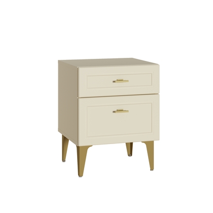 Тумба прикроватная Марион 16.14 слоновая кость С341 PE, слоновая кость 6898 ПВХ, белый PE шагрень