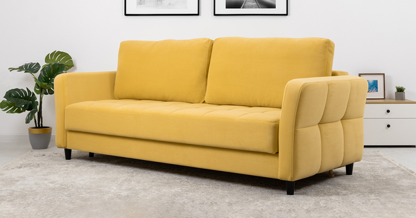 Диван-кровать прямой Невада ТД 568 велюр Vendetta 12 горчичный