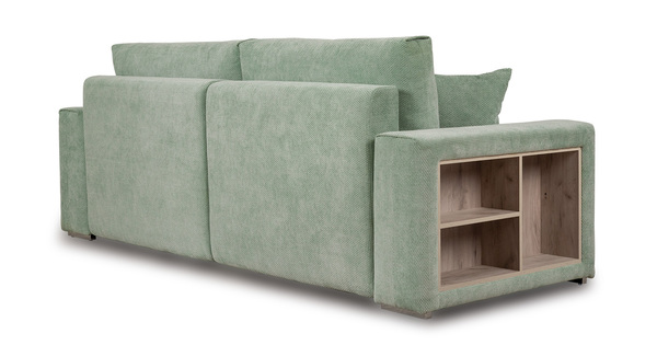 Диван-кровать угловой Оксфорд 715 композиция 1, шенилл STORM 9 мятный, модульная система, сборка на любую сторону