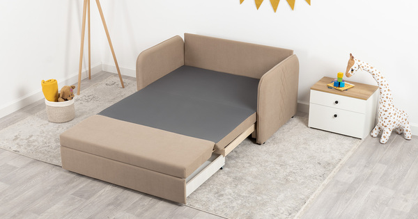 Диван-кровать прямой Юта (120) ТД 521 велюр Вивальди 21 латте