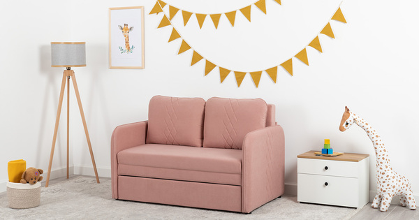 Диван-кровать прямой Юта (120) ТД 522 велюр Вивальди 27 пастельный коралловый